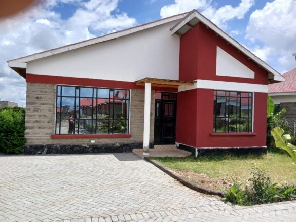 Front view of 3-bedroom bungalow for sale in Malaa along Kangundo Road